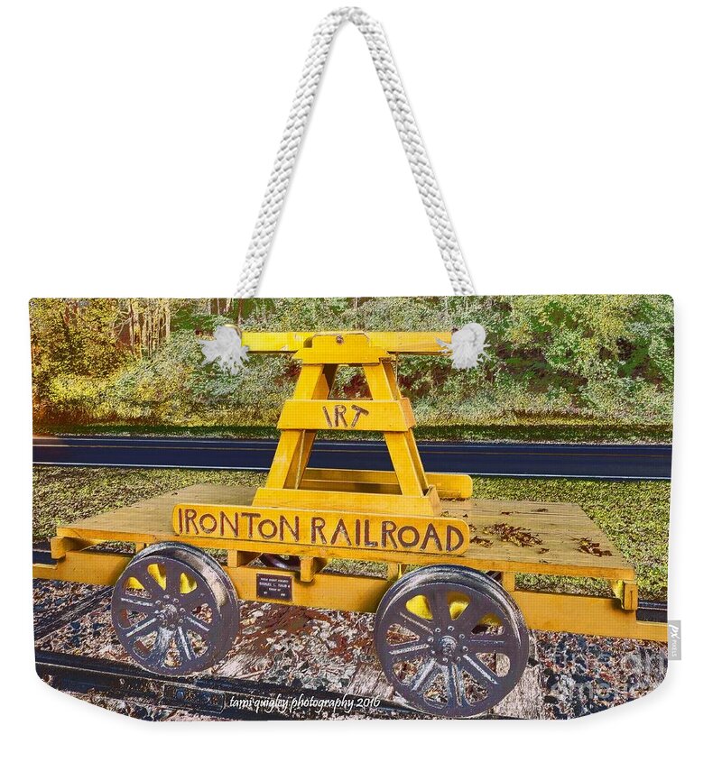 Railroad Weekender Tote Bag featuring the photograph Art Of The Rails by Tami Quigley