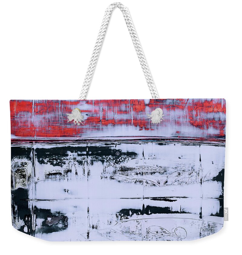 Fine Art Prints Weekender Tote Bag featuring the painting Art Print Abstract 99 by Harry Gruenert