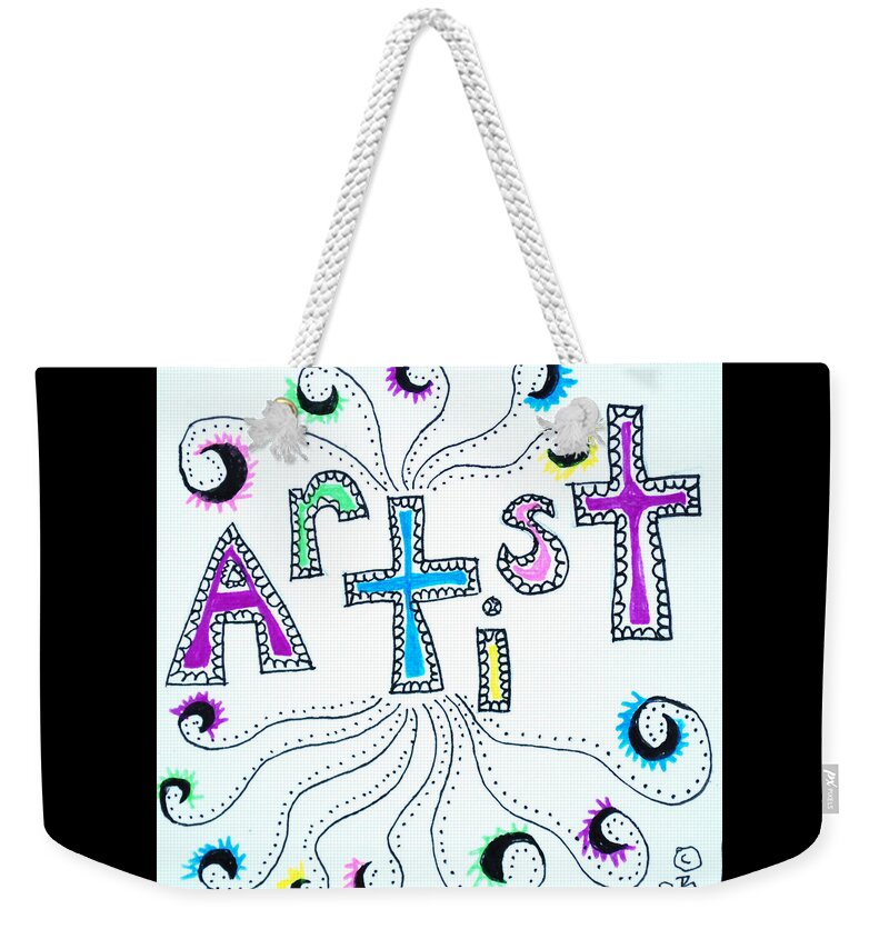 Caregiver Weekender Tote Bag featuring the drawing Artist by Carole Brecht