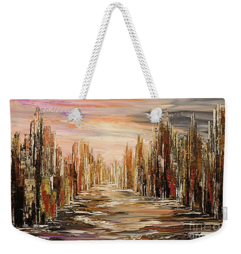 Ocean Weekender Tote Bag featuring the painting Arts of Civilization by Tatiana Iliina