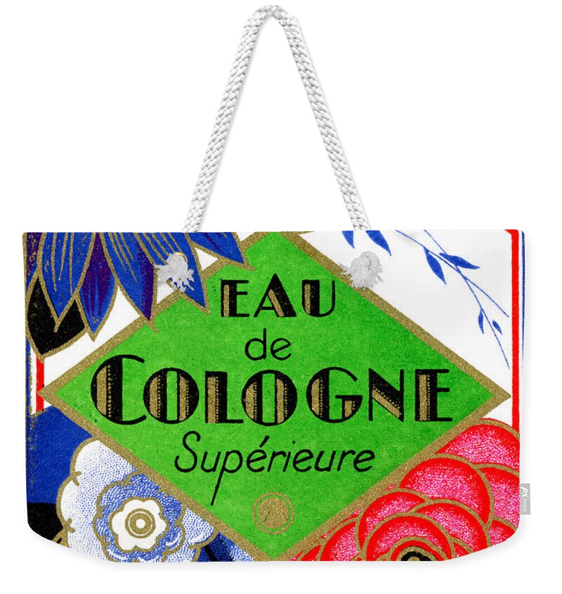 French Weekender Tote Bag featuring the painting 1925 Superieure Flowers of France Perfume by Historic Image