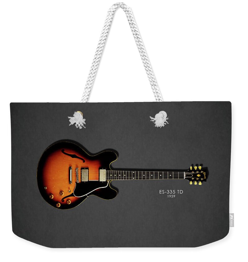 Gibson Es335 Weekender Tote Bag featuring the photograph Gibson ES 335 1959 by Mark Rogan