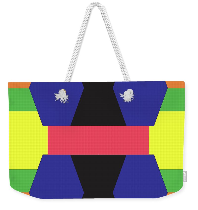 Urban Weekender Tote Bag featuring the digital art 058 Shaping Upright by Cheryl Turner