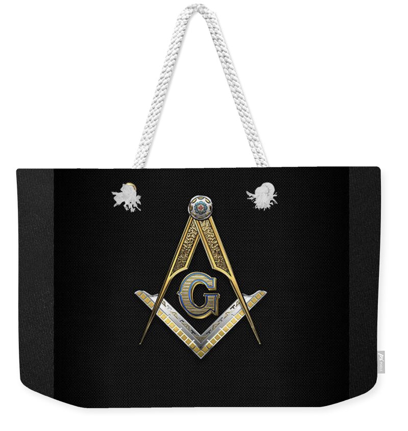 'ancient Brotherhoods' Collection By Serge Averbukh Weekender Tote Bag featuring the digital art 3rd Degree Mason - Master Mason Jewel on Black Canvas by Serge Averbukh