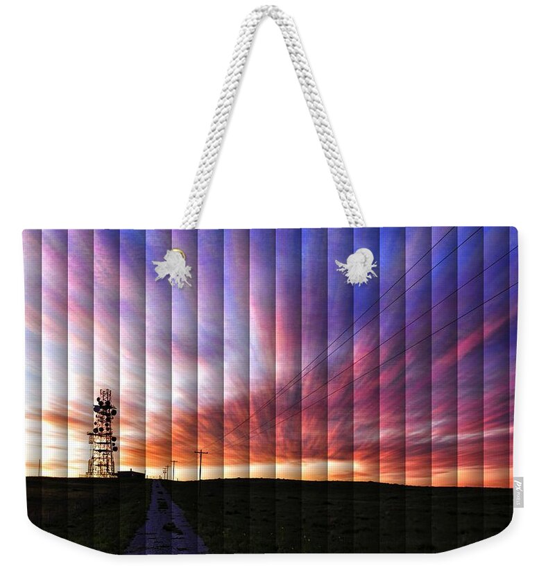 2015 July Weekender Tote Bag featuring the photograph Microwave Morning - The Slat Collection by Bill Kesler