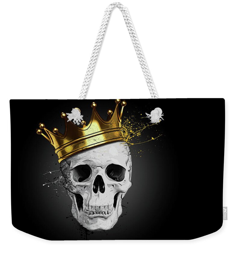 Skull Weekender Tote Bag featuring the digital art Royal Skull by Nicklas Gustafsson
