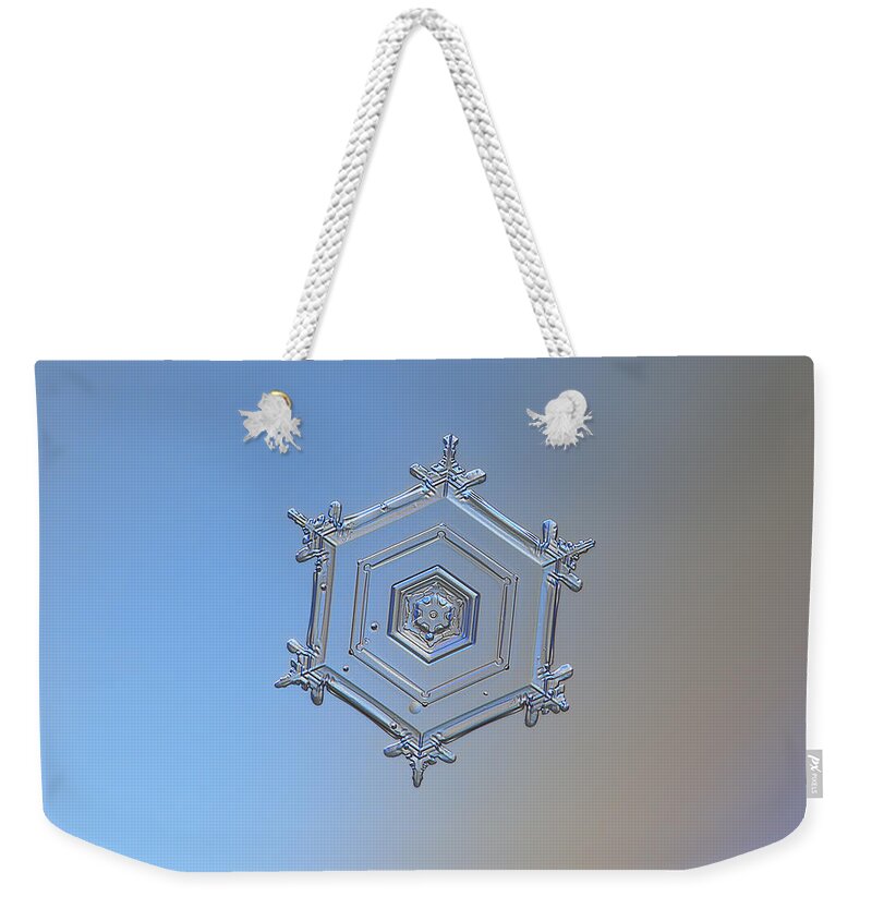 Snowflake Weekender Tote Bag featuring the photograph Serenity by Alexey Kljatov