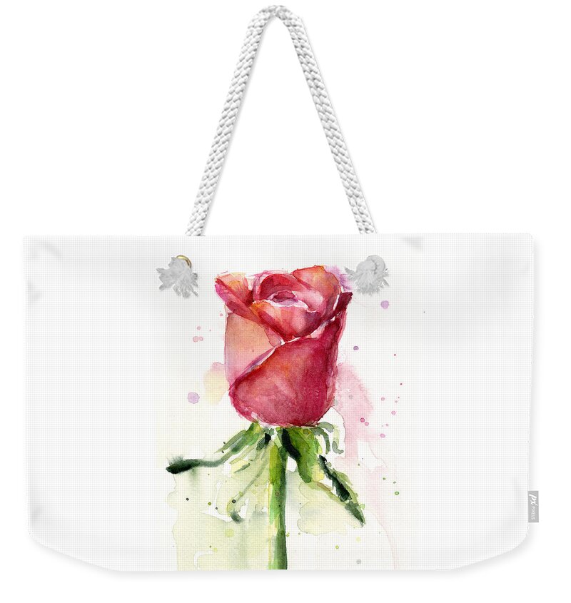 Rose Watercolor Weekender Tote Bag for Sale by Olga Shvartsur