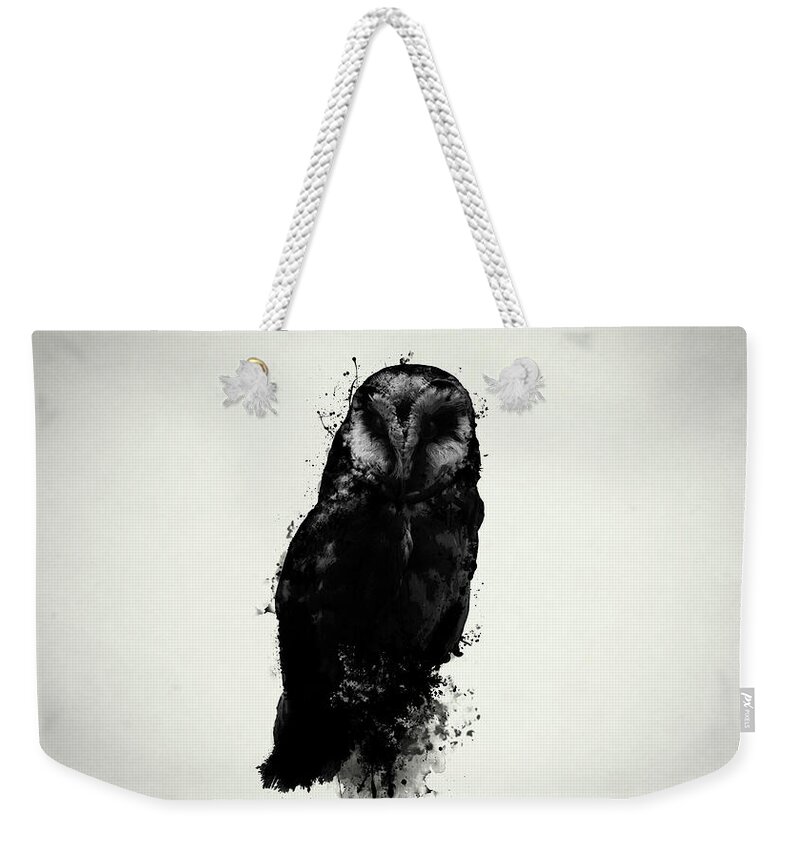 Owl Weekender Tote Bag featuring the mixed media The Owl by Nicklas Gustafsson