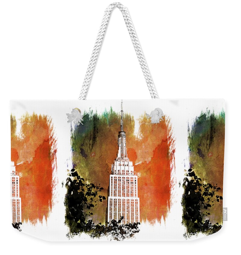 Didesigns Weekender Tote Bag featuring the photograph Empire State Of Mind Art 1 by DiDesigns Graphics