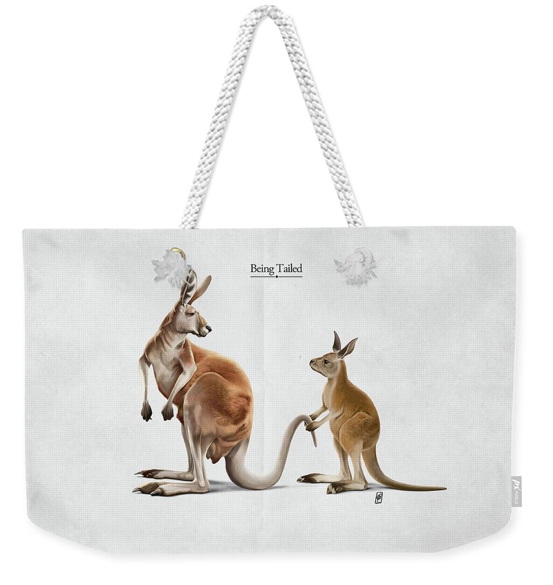 Illustration Weekender Tote Bag featuring the digital art Being Tailed by Rob Snow