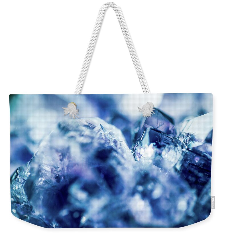 Amethyst Weekender Tote Bag featuring the photograph Amethyst Blue by Sharon Mau