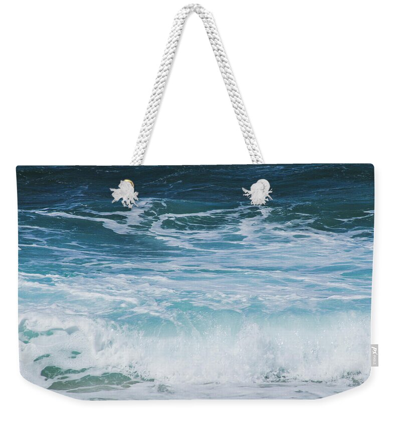 Beach Weekender Tote Bag featuring the photograph Ocean waves from the depths of the stars by Sharon Mau