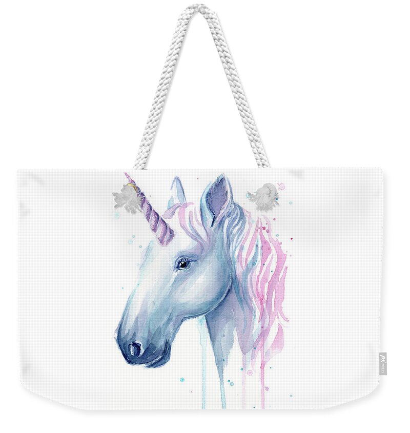 Cotton Candy Unicorn Weekender Tote Bag by Olga Shvartsur - Pixels Merch