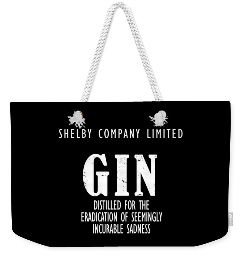 Shelby Company Weekender Tote Bag featuring the photograph Gin The Eradication of Sadness by Mark Rogan