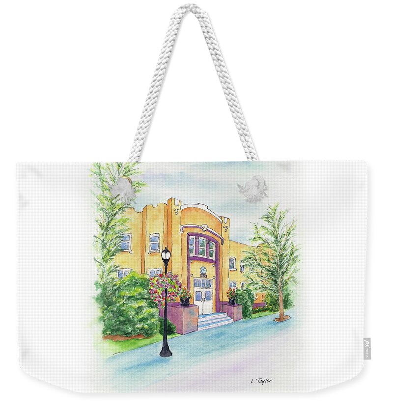 Historic Armory Weekender Tote Bag featuring the painting Historic Armory by Lori Taylor