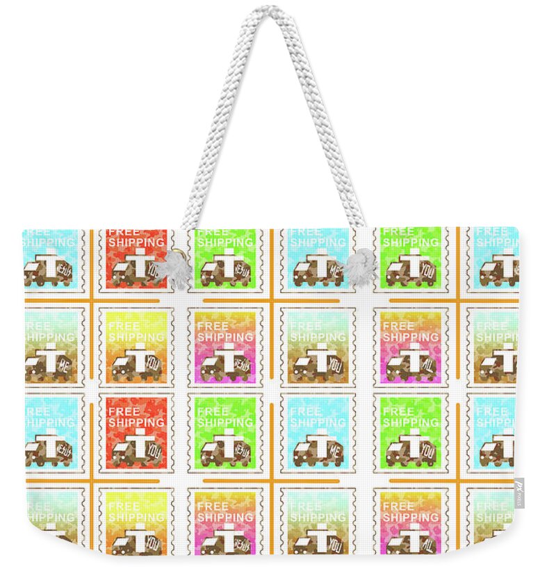 Jesus Weekender Tote Bag featuring the digital art In person with love by Payet Emmanuel