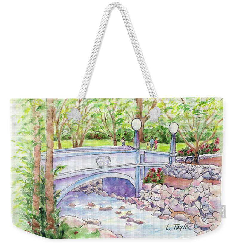 Park Weekender Tote Bag featuring the painting Creekside by Lori Taylor