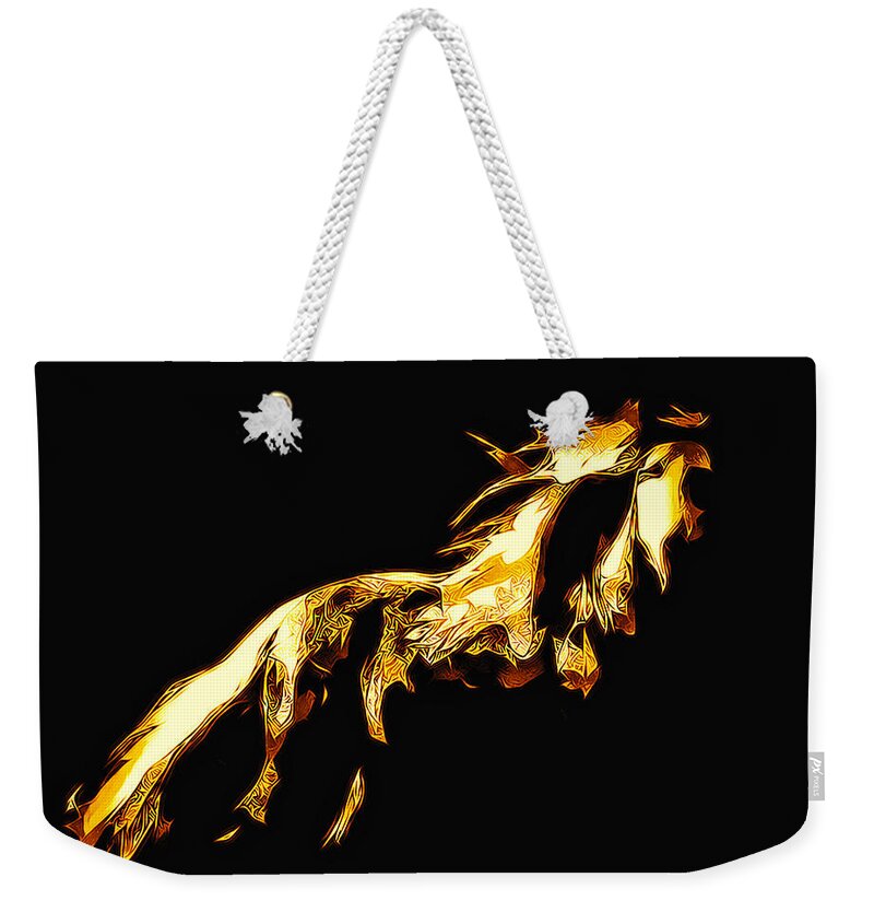 Horse Weekender Tote Bag featuring the photograph Asian Stallion by Terry Fiala