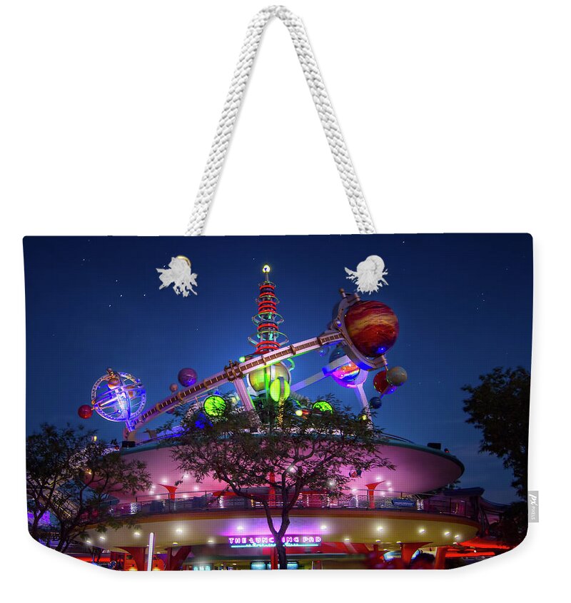 Astro Orbiter Weekender Tote Bag featuring the photograph Astro Orbiter in Tomorrowland by Mark Andrew Thomas