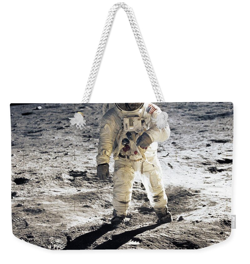 Apollo Weekender Tote Bag featuring the photograph Astronaut by Photo Researchers