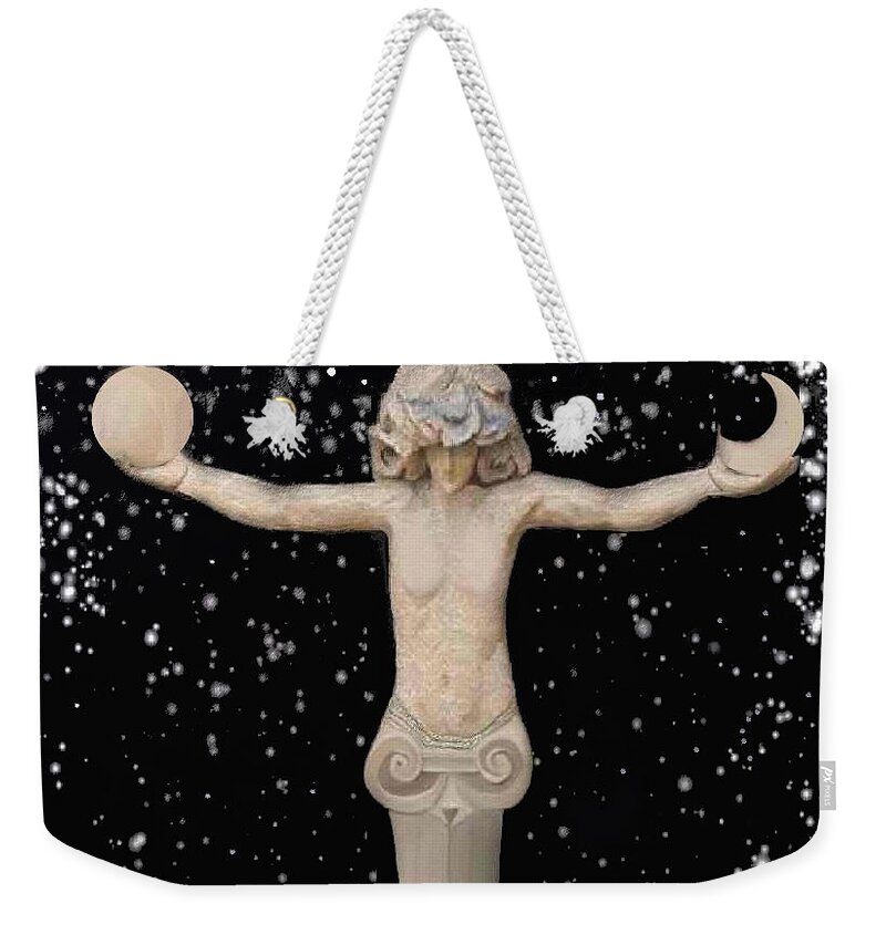 Astronomica Art Space Weekender Tote Bag featuring the digital art Astronomica2 by Robert aka Bobby Ray Howle
