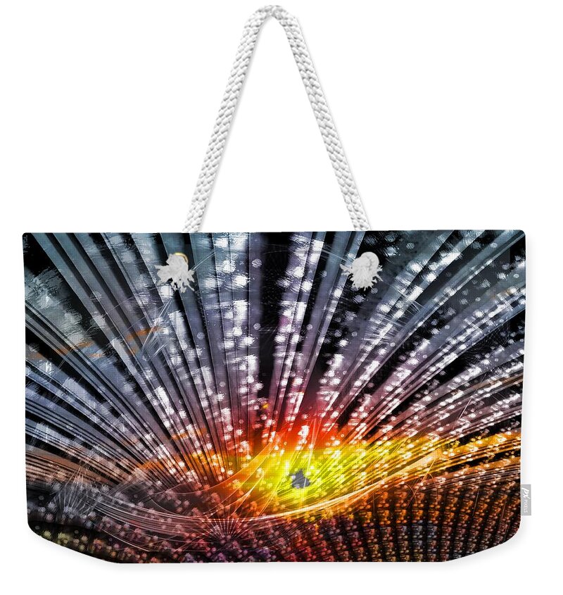 Abstract Weekender Tote Bag featuring the digital art At Sunset... by Art Di