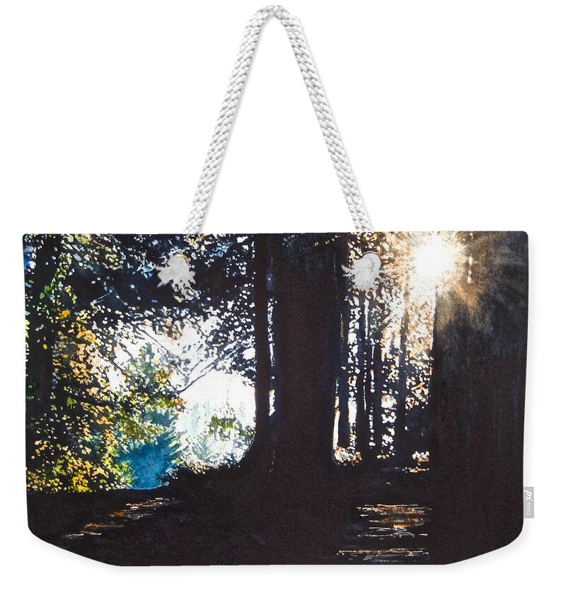 Landscape Weekender Tote Bag featuring the painting At Sunset by Barbara Pease