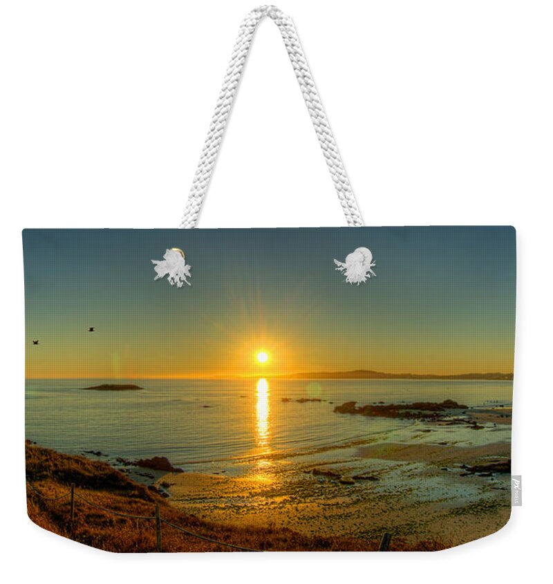 Atlantic Weekender Tote Bag featuring the photograph Atlantic Sunset 1 by Weston Westmoreland