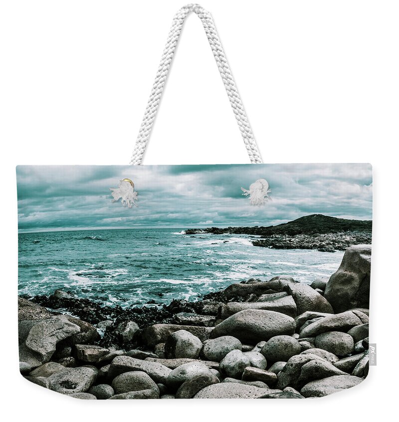 Tasmania Weekender Tote Bag featuring the photograph Atmosphere in a looming sea storm by Jorgo Photography