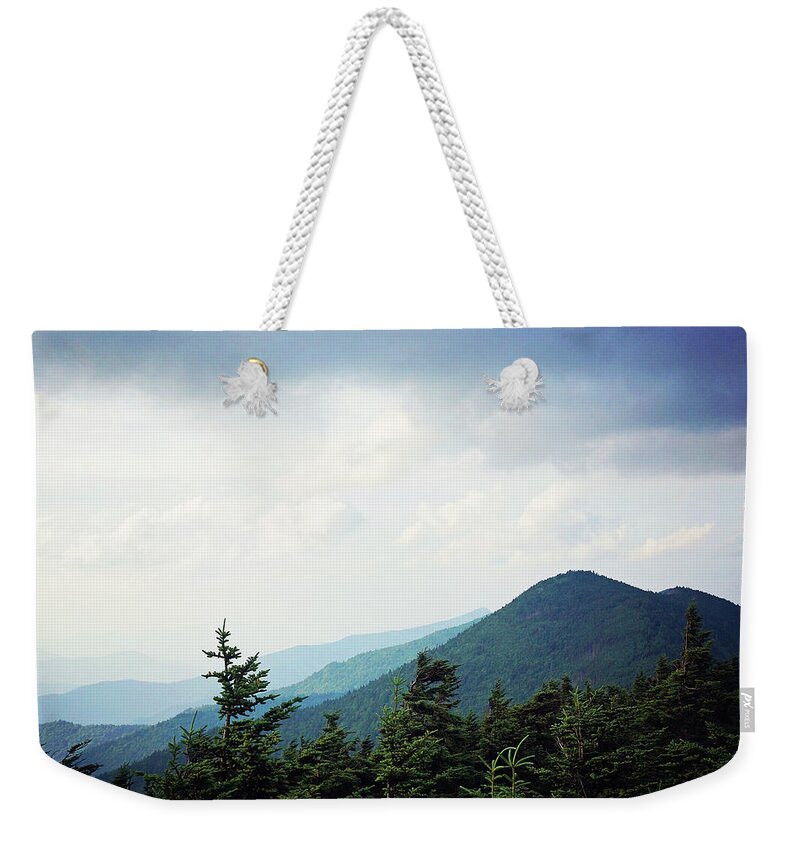 Mountain Weekender Tote Bag featuring the photograph Atop Mt Mitchell 2 by Megan Swormstedt