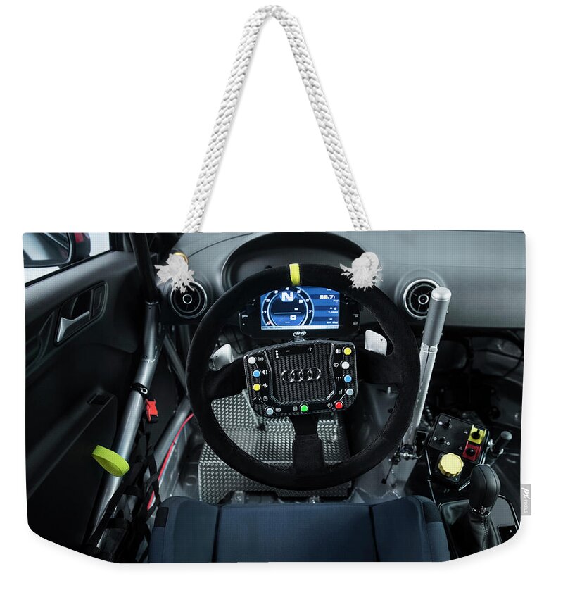 Audi Rs3 Weekender Tote Bag featuring the photograph Audi RS3 by Jackie Russo