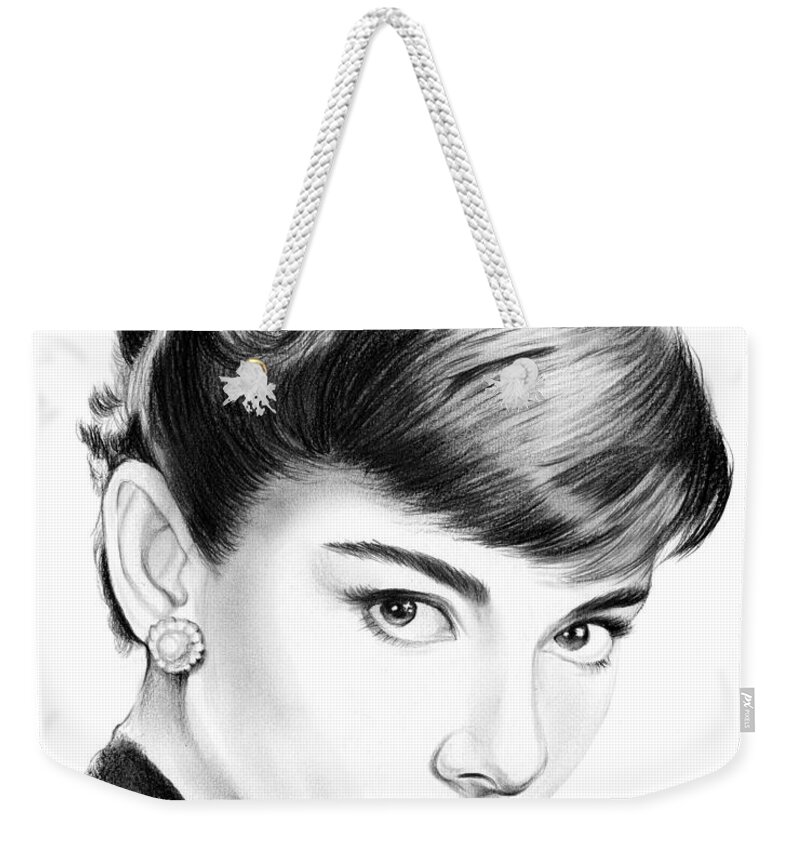 Audrey Hepburn Weekender Tote Bag by Greg Joens - Pixels