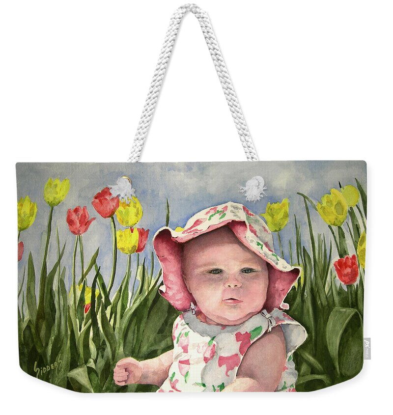 Kids Weekender Tote Bag featuring the painting Audrey by Sam Sidders