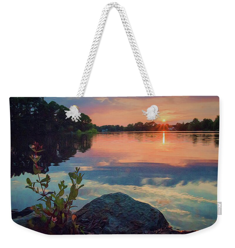 Sunset Weekender Tote Bag featuring the photograph August Sunset by Beth Venner