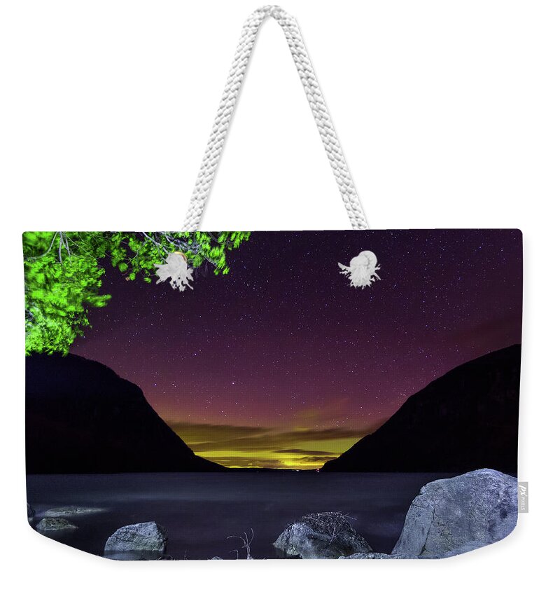Aurora Weekender Tote Bag featuring the photograph Aurora Over Lake Willoughby by Tim Kirchoff