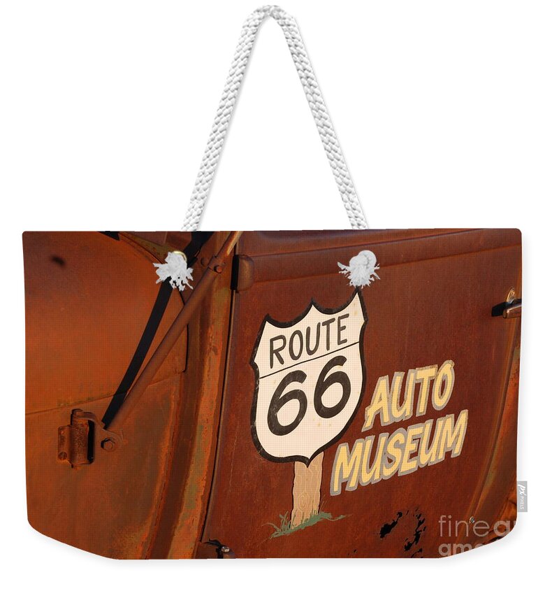 Route 66 Weekender Tote Bag featuring the photograph Auto Museum by Jim Goodman