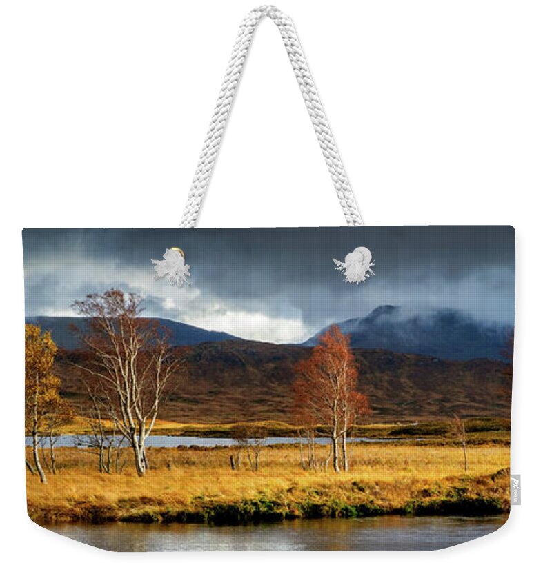 Loch Ba Weekender Tote Bag featuring the photograph Autumn Birches by Peter OReilly