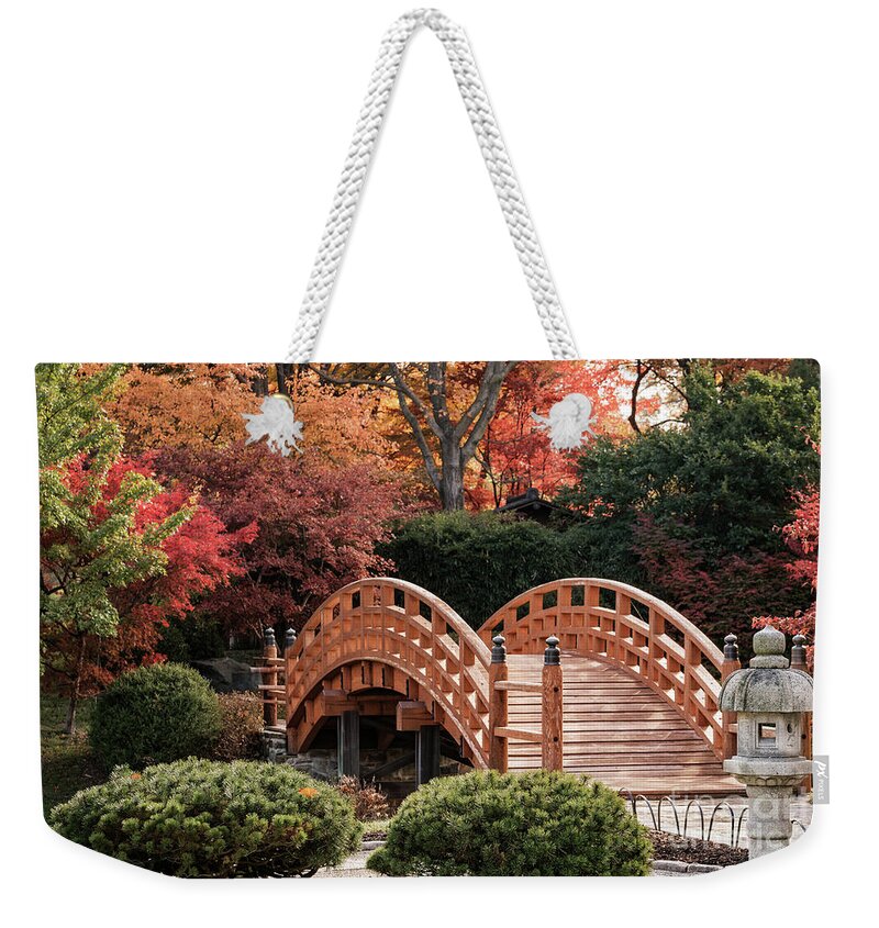Bridge Weekender Tote Bag featuring the photograph Autumn Bridge by Andrea Silies