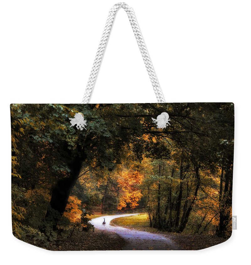 Autumn Weekender Tote Bag featuring the photograph Autumn Canopy by Jessica Jenney