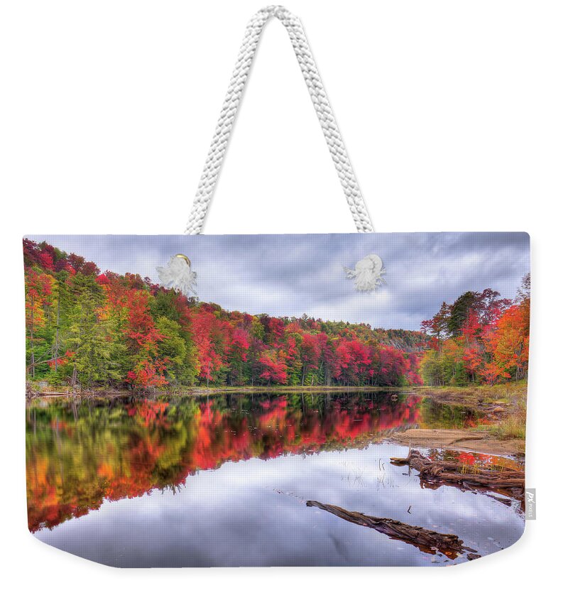 Autumn Color At The Pond Weekender Tote Bag featuring the photograph Autumn Color at the Pond by David Patterson