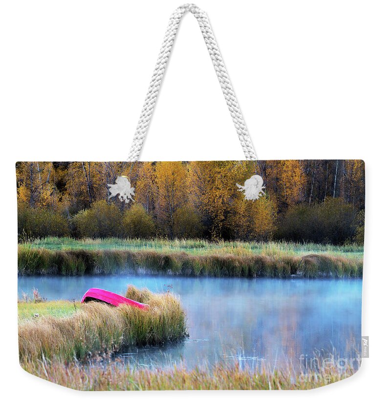 Autumn Colors Landscape Weekender Tote Bag featuring the photograph Autumn Dry Dock by Jim Garrison