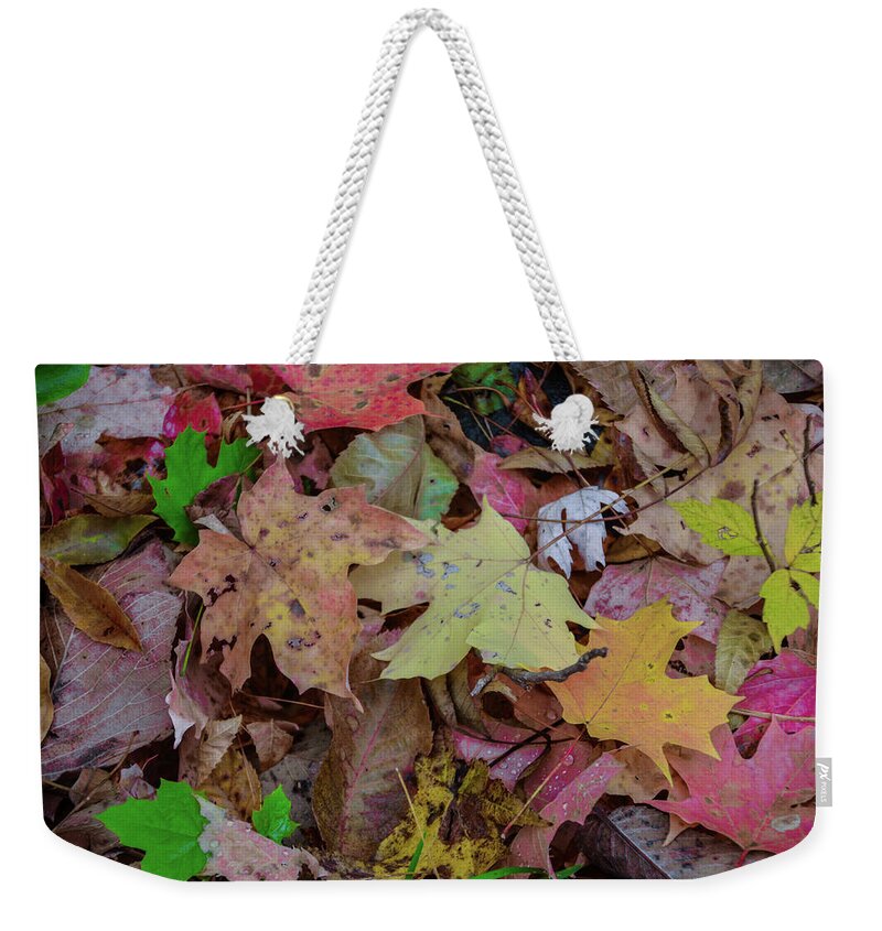 Autumn Weekender Tote Bag featuring the photograph Autumn - Fallen Leaves by Bill Cannon