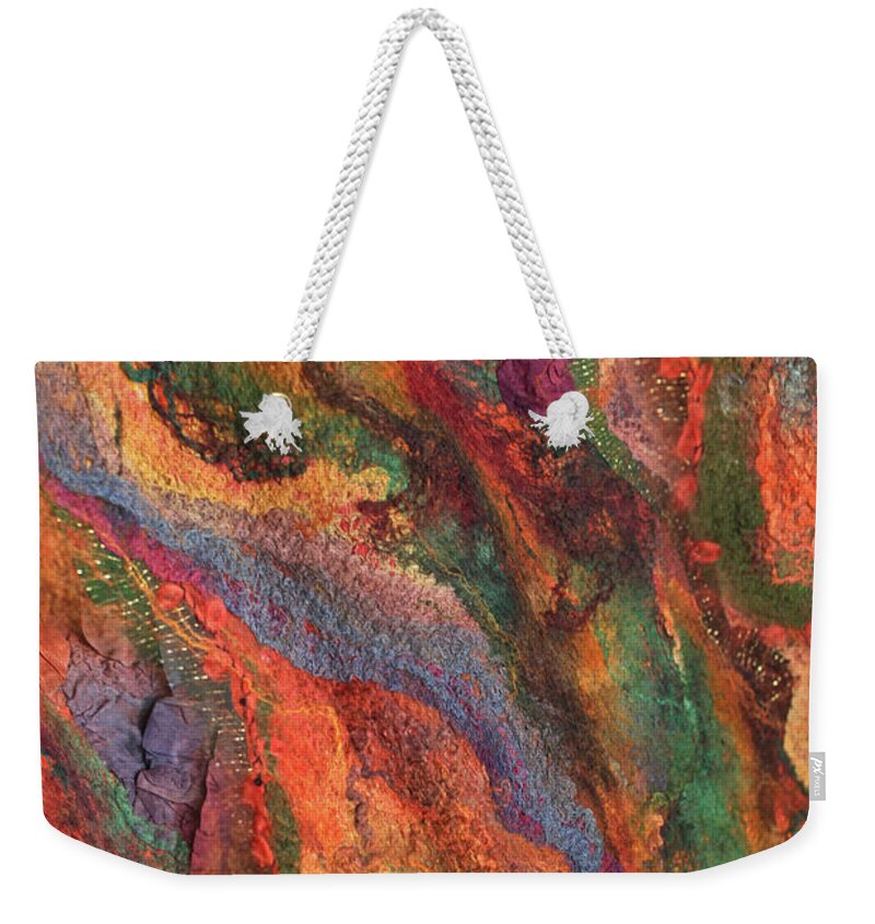 Russian Artists New Wave Weekender Tote Bag featuring the mixed media Autumn Glory by Marina Shkolnik