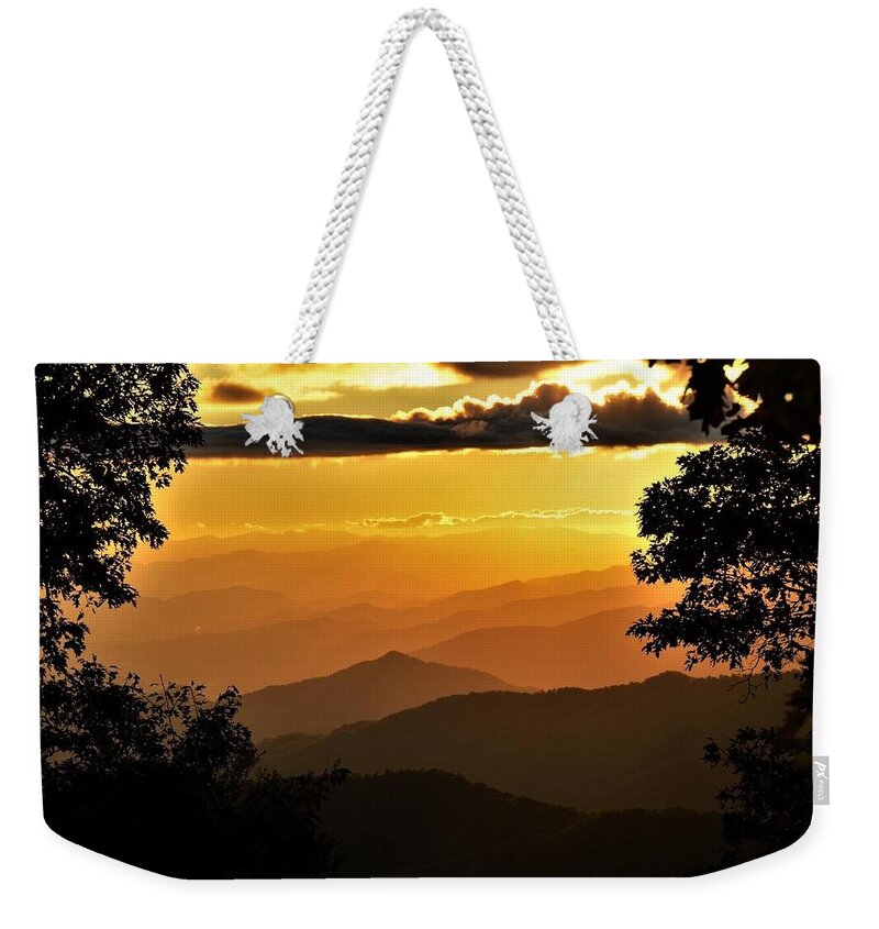 Sunset Weekender Tote Bag featuring the photograph Autumn Gold by Chuck Brown