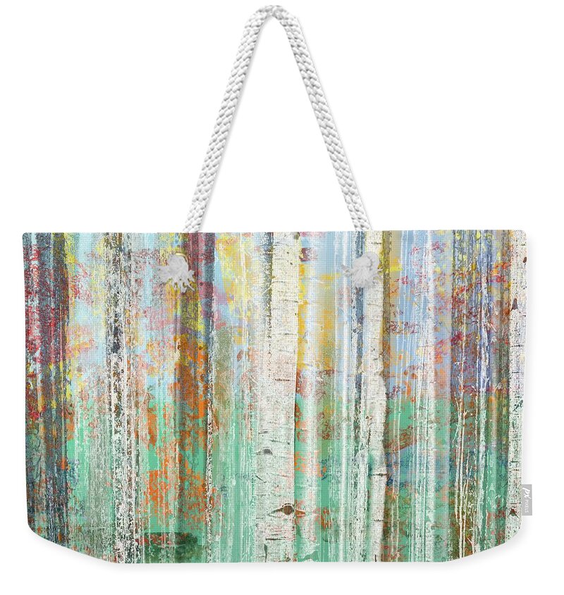 Victor Shelley Weekender Tote Bag featuring the painting Autumn Grove II by Victor Shelley