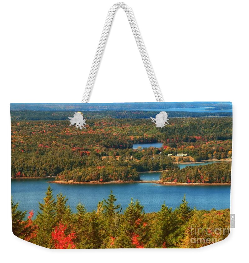 Autumn Weekender Tote Bag featuring the photograph Autumn in Acadia by Elizabeth Dow