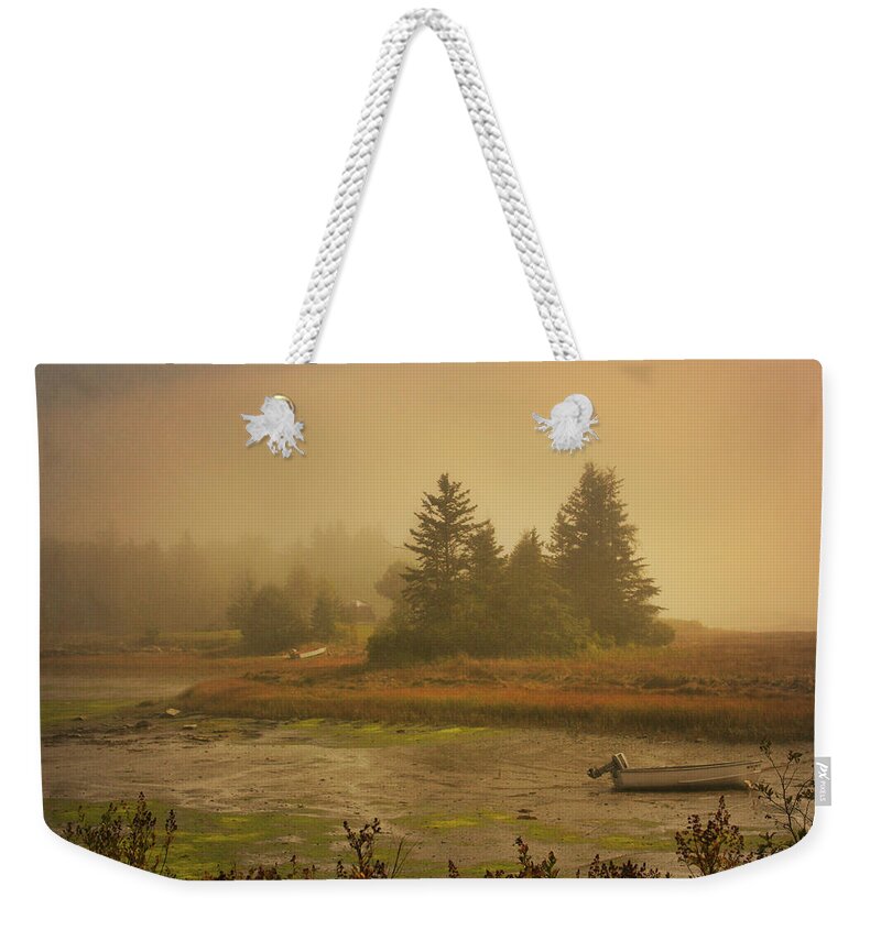 Boat Weekender Tote Bag featuring the photograph Autumn in New England by Kevin Schwalbe
