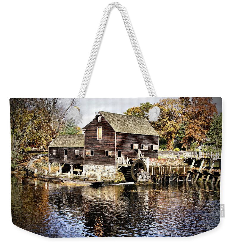 Philipsburg Manor House Weekender Tote Bag featuring the photograph Autumn Mill by Cate Franklyn