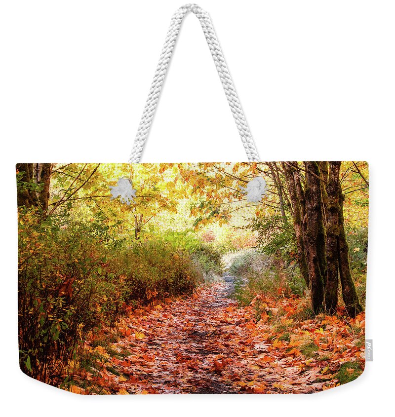 Landscapes Weekender Tote Bag featuring the photograph Autumn Morning by Claude Dalley